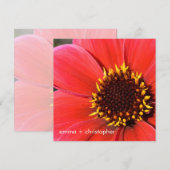 Roter Dahlia Einladung (Vorne/Hinten)