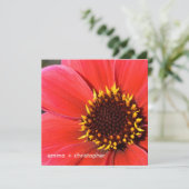 Roter Dahlia Einladung (Stehend Vorderseite)