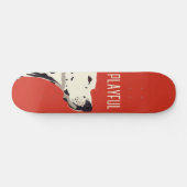 Roter Dalmatiner Skateboard (Horizontal)