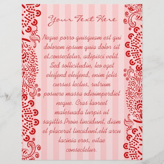 Roter Damast gestreifter Swirled Flyer (Vorne)