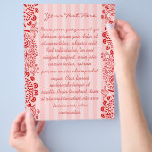 Roter Damast gestreifter Swirled Flyer (Hand)