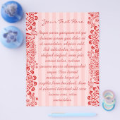 Roter Damast gestreifter Swirled Flyer (Einzeln)