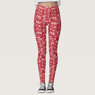 Roter Damast Leggings