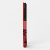 Roter Damast, rote Streifen, Streifen, Ihr Name Case-Mate iPhone Hülle (Hinten/Links)