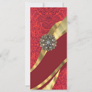 Roter Damast und Goldwirbel