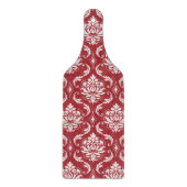 Roter Damast-Vintages Muster Schneidebrett (Vorderseite)