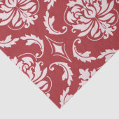 Roter Damast-Vintages Muster Seidenpapier (Detail)