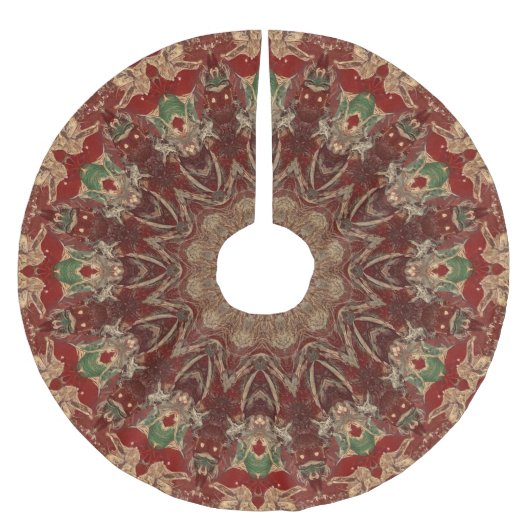 Roter Dekorativer Baumschurz Polyester Weihnachtsbaumdecke (Vorderseite)
