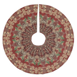 Roter Dekorativer Baumskirt Polyester Weihnachtsbaumdecke