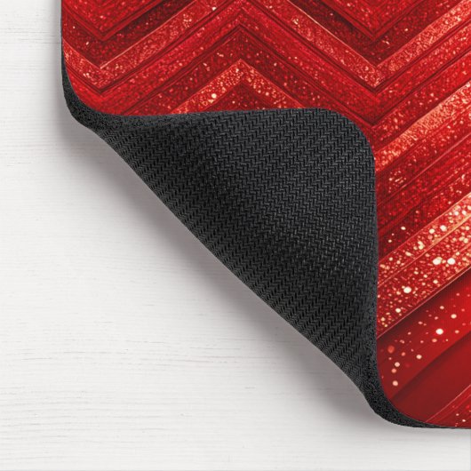 Roter dekorativer Glitzer Mousepad (Ecke)