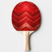 Roter dekorativer Glitzer Ping Pong Paddle Tischtennis Schläger (Rückseite)