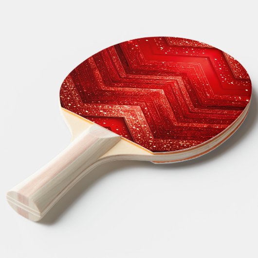 Roter dekorativer Glitzer Ping Pong Paddle Tischtennis Schläger (Vorderseite)