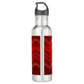 Roter dekorativer Glitzer Wasserflasche Edelstahlflasche (Rückseite)
