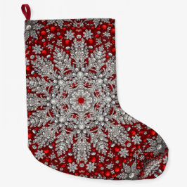 Roter dekorativer Strumpf Großer Weihnachtsstrumpf