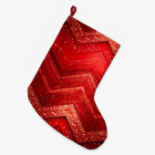 Roter dekorativer Weihnachts-Glitzer Strumpf Großer Weihnachtsstrumpf (Vorderansicht (hängend))