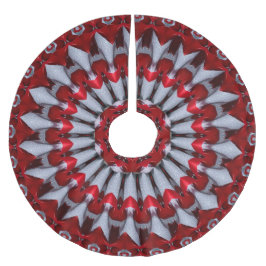 Roter Dekorativer Weihnachtsbaum-Tischläufer Polyester Weihnachtsbaumdecke
