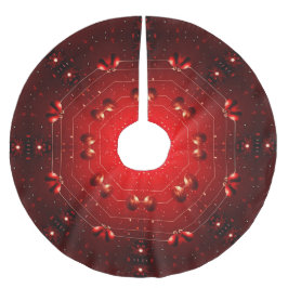Roter Dekorativer Weihnachtsbaum-Tischläufer Polyester Weihnachtsbaumdecke