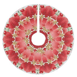 Roter dekorativer Weihnachtsbaumrock Polyester Weihnachtsbaumdecke