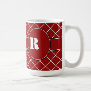 Roter Diamant-mit Monogramm Männer Kaffeetasse