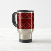 Roter Diamant-mit Monogramm Männer Reisebecher (Vorderseite Links)
