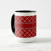 Roter Diamant-mit Monogramm Männer Tasse (Vorderseite Links)