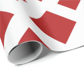 Roter Diamant, mutige weiße Grenze Geschenkpapier (Rolleneckpunkt)