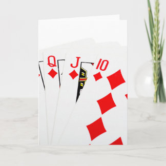 Roter Diamant-Royal Flush Karte