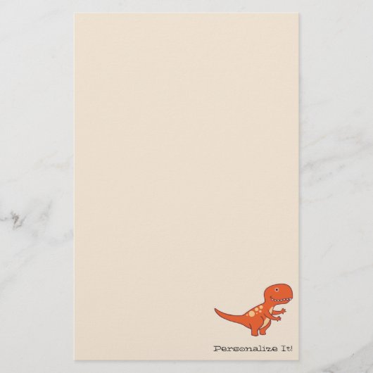 Roter Dinosaurier 0219 Briefpapier (Vorderseite)