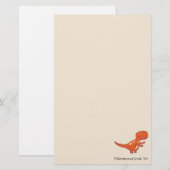 Roter Dinosaurier 0219 Briefpapier (Vorne/Hinten)