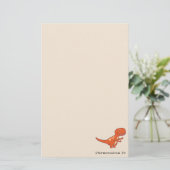 Roter Dinosaurier 0219 Briefpapier (Stehend Vorderseite)