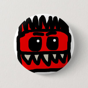 Roter Dinosaurier Merch Button
