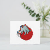 Roter Dinosaurier Postkarte (Stehend Vorderseite)