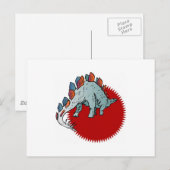 Roter Dinosaurier Postkarte (Vorne/Hinten)