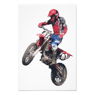 Roter Dirt Bike Fotodruck
