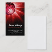 Roter Diskoball Visitenkarte (Vorne/Hinten)