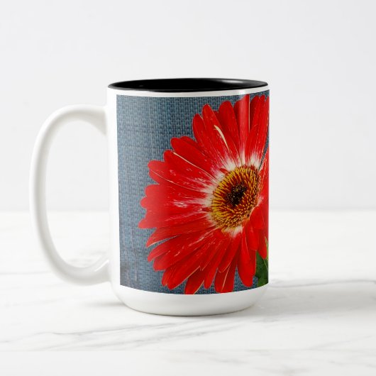 Roter Disy Zweifarbige Tasse (Links)