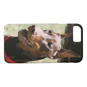 Roter Dobermann Potrait (v9-2) Case-Mate iPhone Hülle (Rückseite (Horizontal))