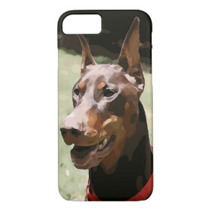 Roter Dobermann Potrait (v9-2) Case-Mate iPhone Hülle