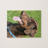 Roter Dobermann Puzzle (Horizontal)
