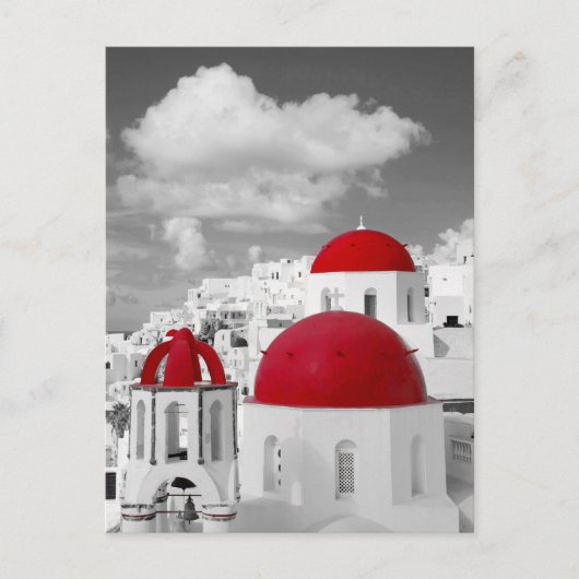 Roter Dom Griechisch-Orthodoxe Kirche Mykonos Postkarte (Vorderseite)
