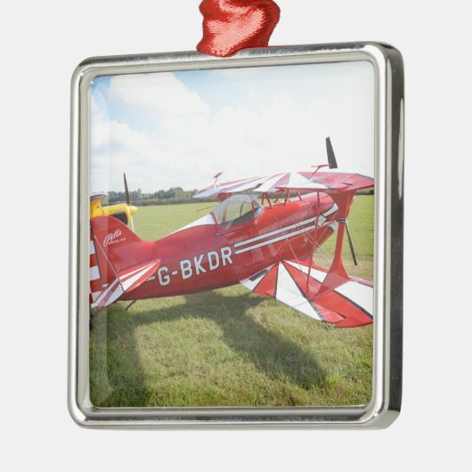 Roter Doppeldecker Ornament Aus Metall (Links)