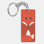 Roter doppelseitiger Schlüsselanhänger Fox (Vorderseite links)