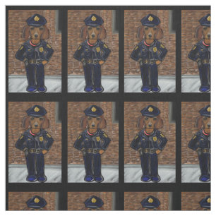 ROTER DOXIE POLIZIST STOFF