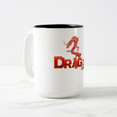 Roter Drache 2024 Zweifarbige Tasse (Vorderseite Links)