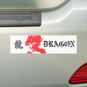 Roter Drache-asiatischer Buchstabe-Autoaufkleber Autoaufkleber (Auf Auto)