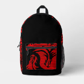 Roter Drache Bedruckter Rucksack (Vorderseite)