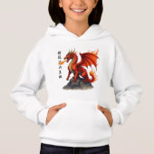 Roter Drache beim Feueratmen - Epische Mythische K Hoodie (Vorderseite)