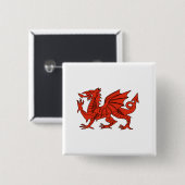 Roter Drache Button (Vorne & Hinten)