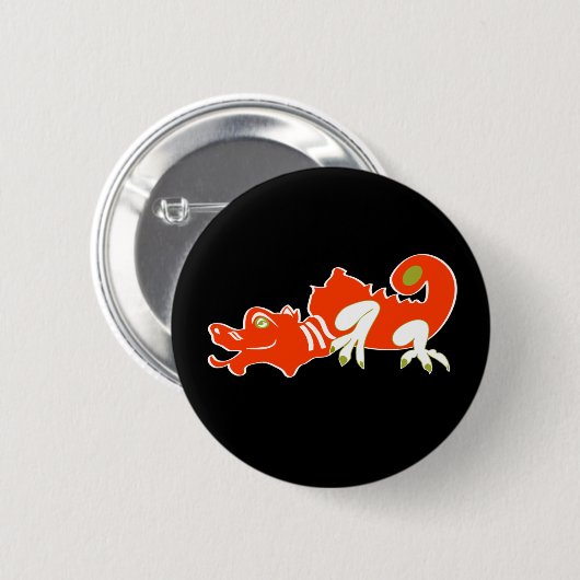 Roter Drache Button (Vorne & Hinten)