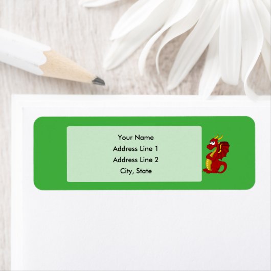 Roter Drache Cartoon (Insitu)